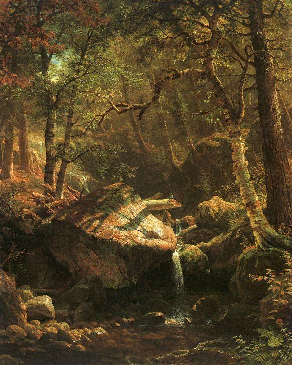 Bierstadt, Albert The Mountain Brook France oil painting art